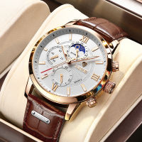 LIGE Men Watches 2022 New Fashion Leather Waterproof Luminous Top nd Luxury Mens Quartz Wristwatch Men Relogio Masculino+box