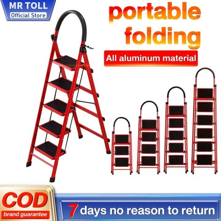 Mr. Toll Ladder Household Indoor Folding Step 6 Aluminum Ladders Steel