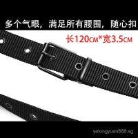 Uni Canvas Belt Pin Buckle Thickened Cotton Fabric Belt Casual All-Match Trendy Jeans Strap without Punching iKFs