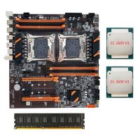 X99 Dual CPU Motherboard LGA2011 Support DDR4 ECC Memory Motherboard with 2XE5 2609 V3 CPU+DDR4 4GB 2133Mhz RAM Replacement