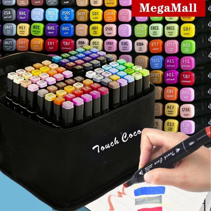 80/Set Colors Markers Graphic Drawing Painting Alcohol Art Dual Tip Sketch  Pens