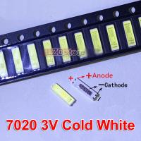 ไฟ LED LED แบบ SMD 7020 3V 6V 0.5W Samsung7020หลอด LED สีขาวเย็นไดโอดเปล่งแสงไฟแบ็คไลท์ LED สำหรับ LCD ทีวีซ่อมริ้วสายไฟ100ชิ้น