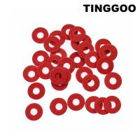 20/50/100pcs M2 M2.5 M3 M3.5 M4 M5 M6 M7 M8 M10 M12 Insulation Plain Gasket Ring Red Steel Paper Fiber Insulating Flat Washer