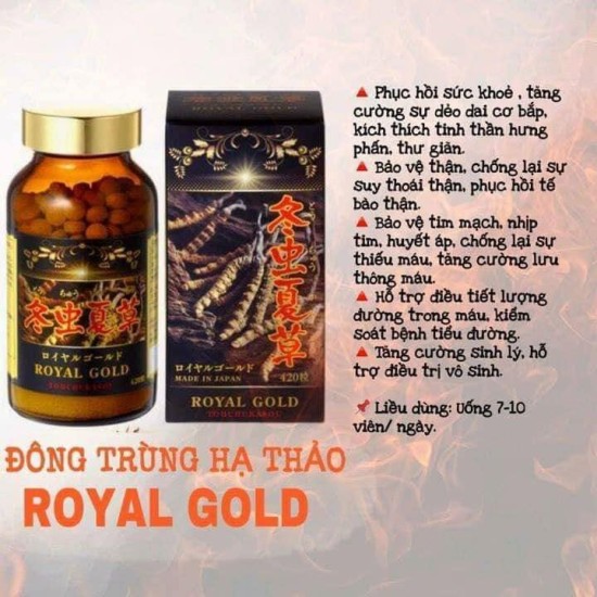 Hcmviên uống đông trùng hạ thảo royal gold nhật bản hộp 420 viên - ảnh sản phẩm 3