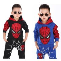 ✁ Spring Autumn Baby Boys Cartoon Spiderman Clothing Sets Kids Christmas Cosplay Coat Pants Suits Costume Child Tracksuits Clothes