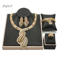 【lz】☎▣☸  Conjunto de jóias personalizadas nupcial para mulheres Dubai Jewelry banhado a ouro 18k jóias de luxo acessórios para casamento