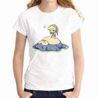 New Tshirt Link Trying To Wake Up Snorlax Ocarina Of Time Zelda Gamer Tshirt Harajuku Hip Hop Tees