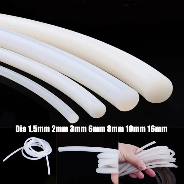 Solid Silicone Cord Dia 1.5mm 2mm 3mm 6mm 8mm 10mm 16mm White Rubber