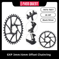 PASS QUEST GXP 3มม.6มม. Offset Crankset รอบรูปไข่28T-38T ForSRAM Gx Xx1 Eagle GXP รอบ MTB Chainring จักรยานจักรยาน Chainwheel