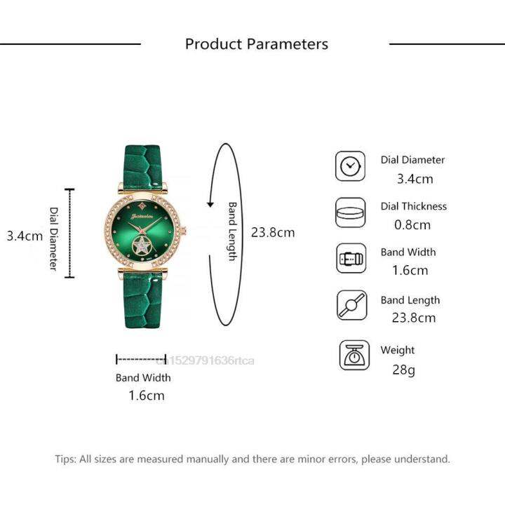 หรูหราผู้หญิงแฟชั่น2022สีเขียวนาฬิกาคุณภาพเพชร-s-tudded-ควอตซ์นาฬิกาสุภาพสตรีหนังนาฬิกาข้อมือที่สง่างาม-m-ontre-f-emme