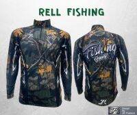 เสื้อตกปลา JK Thailand เสื้อกันยูวี ลาย RELL FISHING  ป้องกันรังสี UV 80% แห้งเร็ว