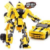 【SALE】 spechassgibrna19 2020 2in1รถสปอร์ตหุ่นยนต์ Bumblebee Optimus Convoy Prime ชุดตัวต่อซูเปอร์ฮีโร่อิฐของเล่นเด็กภาพยนตร์2