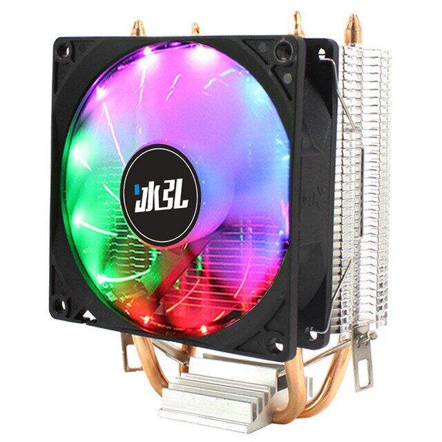 Cpu Cooler Pc Fan Cooling System 3Pin 2 Copper Tube 90mm LED Fans For