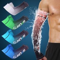 1Pair Cool Men Cycling Running UV Sun Protection Cuff Cover Protective Arm Sleeve Bike Sports Outdoor Gloves Arm Warmers Sleeves Sleeves