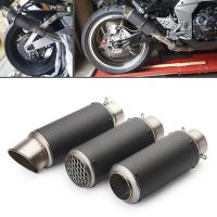 51mm 60mm Motorcycle Exhaust Escape Moto SC Carbon Fiber Muffler GP-Project For Honda MT09 GSR750 TRK 502 LTZ400 GSR600 FZ6N R6 Haberdashery