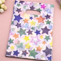 New Design Wholesale 100pcs/lot 20*30cm Luxury Plastic Clothing Wrapping Bags With Multi Stars Christmas Gift Packaging Gift Wrapping  Bags