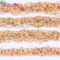 OlingArt KC Gold plating Jump Ring 3mm/4mm/5mm/6mm/7mm/8mm link loop Mixed size DIY Jewelry making Connector Wire diameter 0.7MM