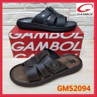 S.N. รองเท้าแตะ  -- Gambol รองเท้าแตะหนังผู้ชาย GM 52094 เบอร์ 40-44 สวมนุ่มสบายเท้า สวยเฉียบ ตามสไตล์ท่านชาย #รองเท้าแตะใส่สบาย  #รองเท้าแตะรัดส้น  #รองเท้าแตะแฟชั่น