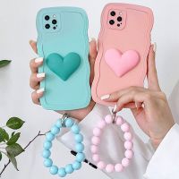 เคสโทรศัพท์นิ่มลายคลื่นพวงกุญแจหัวใจเหมาะสำหรับ Xiaomi Redmi Note 7 8 9 10 11 Pro Max 11S 10S 9S 9A 9T 9C 10A 10C 12C A1ฝาครอบ A2 Plus