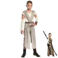 Halloween Star Wars Classic Jedi Knight, The Force Awakens Rey Girls ชุดคอสเพลย์,Carnival,ของขวัญคริสต์มาส