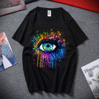 Mens Cotton Tshirt Eye Printing Man Tshirt Cotton Street Allmatch