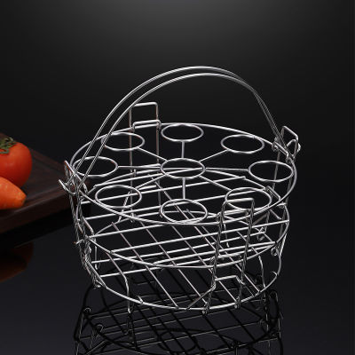 Steamer Rack with Handle 3 Tier Stainless Steel Stacked Egg Steaming Holder Kitchen Gadget for Pressure Cooker Free