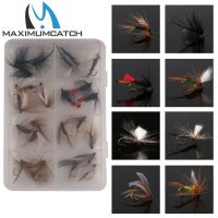 【hot】❉♕ Maximumcatch Mixed Dry Flies Pack/set Feather Bait Fly Lures Fishing