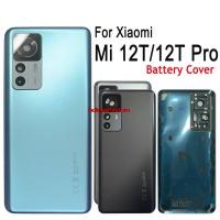 Bdkp-HighQuality For Xiaomi 12T 5G 22071212AG Back Glass Cover Replace Rear Housing Mi12T For Xiaomi 12T Pro 22081212UG