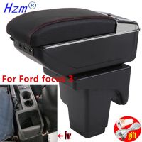 Armrest Box for Ford Focus 3 Mk3 2011 2012 2013 2014 2015 2016 - on Leather Arm Rest Center Console Storage USB Car Accessory Pipe Fittings Accessorie