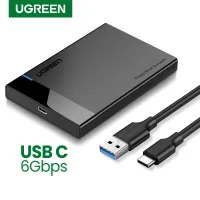 Ugreen เคสอะแดปเตอร์ฮาร์ดไดรฟ์ภายนอก HDD SSD SATA เป็น USB 3.1 2.5 สําหรับดิสก์ HDD Type USB C Enclosure UASP