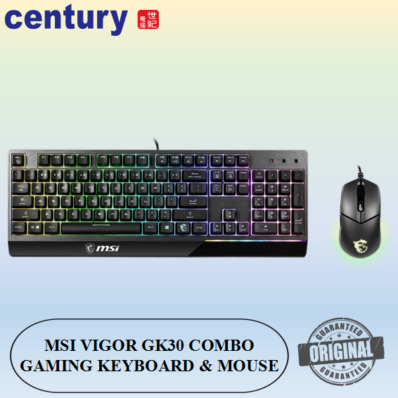 MSI VIGOR GK30 COMBO GAMING KEYBOARD & MOUSE | Lazada