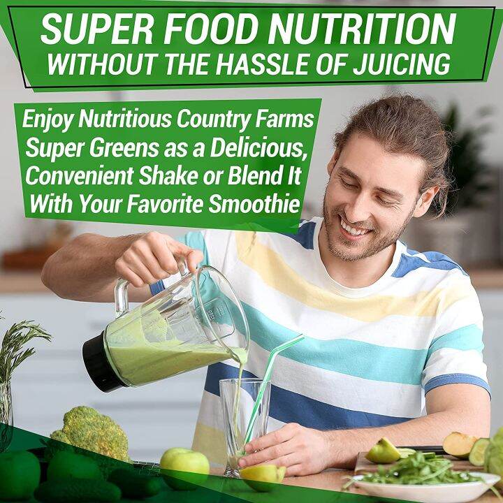 ผงผักและผลไม้รวม-50-ชนิด-super-greens-alkalizing-formula-unfavored-300-g-country-farms-usda-organic