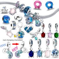 2022 Summer New Collection plata charms of ley 925 Octopus and Turtle Dangle Charm Fit Original Pandora Bracelet &amp; Necklace Gift