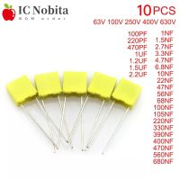 63V 100V 250V 400V 630V Polypropylene Safety Plastic Film 1NF~680NF 10NF 22NF 47NF 100NF 220NF 1.2UF 100PF Correction Capacitor Electrical Circuitry P