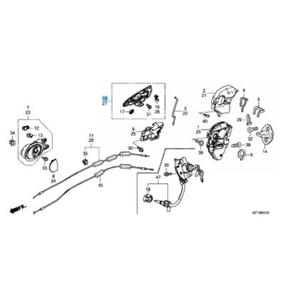 Door Outer Handle Assy for Honda CRZ CR-Z ZF1 ZF2 2011-2015