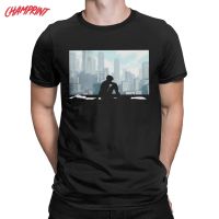 Men Ghost In The Shell T Shirt Anime Cotton Clothes Crazy Crew Neck Tee Shirt Printed Tshirt 100% cotton T-shirt