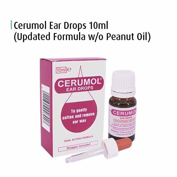 [Cerumol Ear Drops 10ml Updated Formula (without Peanut Oil)] Ear