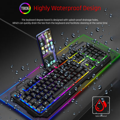 เกมคอมพิวเตอร์ backlit keycaps USB WIRED Gaming Keyboard Mouse combos kits