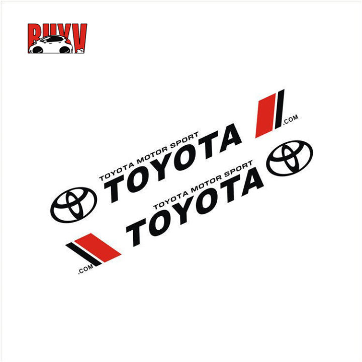 Buyv สติกเกอร์ติดข้างประตูรถ,รูปลอกตกแต่งโลโก้สำหรับ Toyota Vios Yaris  Hแว่นตากันแดด Camry Rav4 Collora Prado Hiace Sienna Tundra | Lazada.Co.Th
