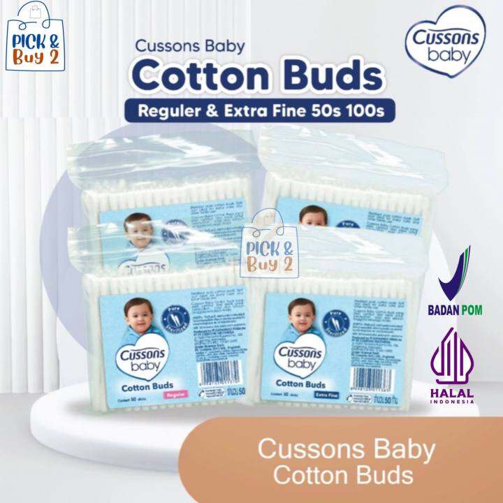 Korek Kuping Cussons Baby Cotton Buds 50s 100s Bud Extra Fine & Regular