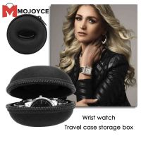 MOJOYCE Round Watch Travel Case กล่องนาฬิกาแบบพกพาสำหรับจัดเก็บพร้อมซิป Smart Watch Travel Case Anti-Pressure เหมาะกับนาฬิกาข้อมือทั้งหมด