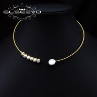 Glseevo Natural Freshwater Pearl Choker fashion 2021 new Birthday party necklace for women Fine luxury gift jewelery GN0301