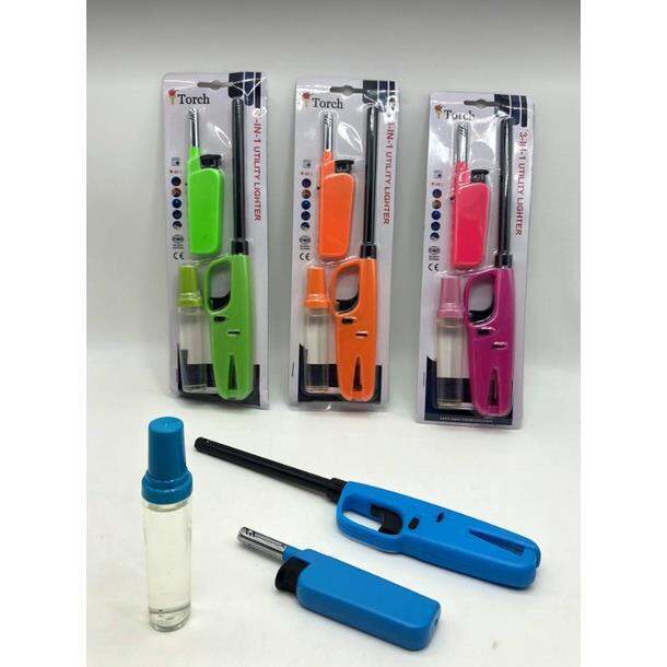 Fast delivery 3in1 Torch Utility Lighter Long Reach Free Short Reach