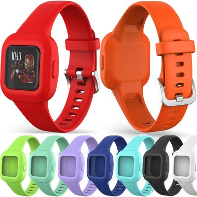 Silicone Bracelet Strap For Garmin Fit JR3 JR 3 Smart Watchband with case Replacement Straps For Children Watch Accessories Belt