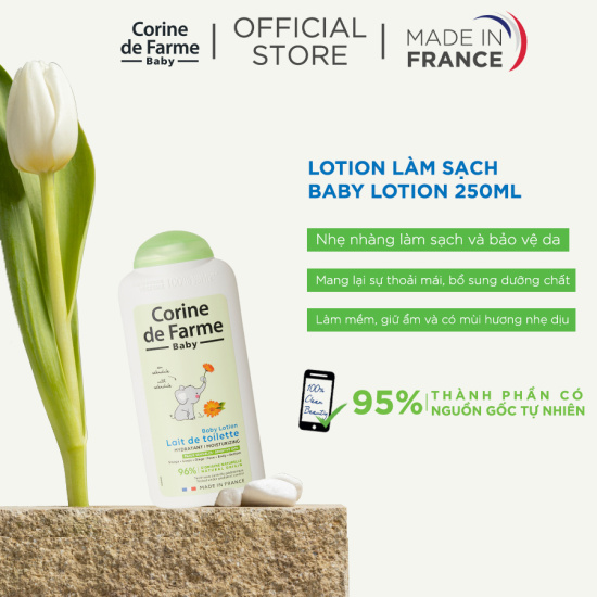 Lotion cho bé corine de farme baby lotion 250ml - ảnh sản phẩm 1