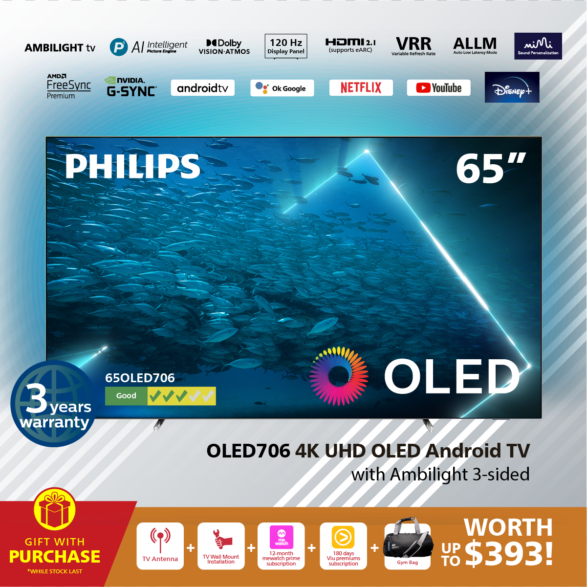 Телевизор Philips 65oled706 12 Купить