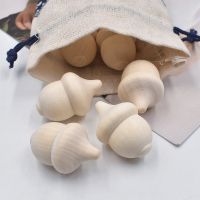 【YF】☋∈✤  10pcs 3.6x2.4cm Acorns Wood Counting Sorting Crafts Unfinished for Painting Making