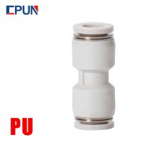 Air Straight Pneumatic Fittings PU-6 Plastic Water Pipes Quick Release Couplings  6mm 8mm 12mm White Hose Connector Pipe Fitting Hand Tool Parts Acces