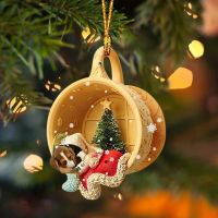 Christmas Hanging Pendant Funny Dog Christmas Tree Ornament Party Supplies For For Outdoor/Indoor Christmas Tree Ornament 2DFlat Christmas Ornaments