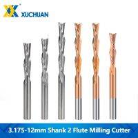 Router Bit 2 Flute Milling Cutter 3.175/4/5/6/8/10/12mm Shank Down Cut CNC Machine End Mille เครื่องมือกัดคาร์ไบด์